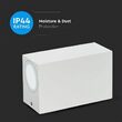 Aplica led cu soclu 2xGU10, Fara bec, patrat, max 35W, Aluminiu, 150 x 68 x 92 mm, IP44