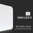 Plafoniera led patrata, 18 W, lumina naturala 4000K, 1800 lm, dimensiune 225 x 225 x 60 mm, IP44, Alba