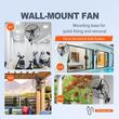 Ventilator cu pulverizare apa, oscilant de perete, Industrial, diametru 762 mm, Metal, IP44, 150 W, Temporizator