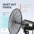 Ventilator cu pulverizare apa, oscilant de perete, Industrial, diametru 762 mm, Metal, IP44, 150 W, Temporizator