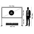 Ecran de proiectie 80 inch, 4K Ultra HD, 16:9, Portabil, Material anti-lumina, vizionare fata/spate, Unghi de vizualizare 160 de grade