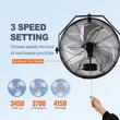 Ventilator oscilant de perete, Industrial, diametru 570 mm, Metal, IP44, 90 W