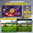 Ecran de proiectie 80 inch, 4K Ultra HD, 16:9, Portabil, Material anti-lumina, vizionare fata/spate, Unghi de vizualizare 160 de grade