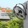 Ventilator oscilant de perete, Industrial, diametru 570 mm, Metal, IP44, 90 W