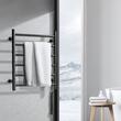 Uscator electric pentru prosoape, Inox, fixare perete, IPX5, dimensiune  610 x 500 x 102 mm, 6 elementi, temporizator, LCD, 5 niveluri de temperatura