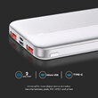 Powerbank Fast Charge, 10000mAh, 2x USB, USB-C, Alb