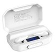 Casti On the ear, K&M, Bluetooth, Wireless, diametru difuzor 13 mm, Timp de lucru 5 ore, Etui si powerbank, Alb