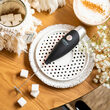 Mixer spuma lapte cu baterie, maner izolat termic, Inox, latte, ciocolata calda, cappuccino, frappe, 2x1.5V AA, Negru
