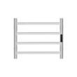 Uscator electric pentru prosoape, Inox, fixare perete, IPX5, 500 x 500 x 102 mm, 4 elementi, temporizator, LCD, Argintiu