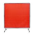 Perdea sudura impotriva scanteilor cu cadru otel, 180x180 cm, 4 x roti, Rosu, Protectie UV