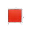 Perdea sudura impotriva scanteilor cu cadru otel, 180x180 cm, 4 x roti, Rosu, Protectie UV