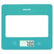Cantar de bucatarie sticla securizata, Albastru, Ecran LCD, 1g-5kg, 1x 3V baterie litiu CR 2032