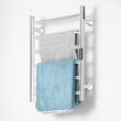 Uscator electric pentru prosoape, Inox, fixare perete, IPX5, 610 x 500 x 102 mm, 6 elementi, temporizator, LCD, Argintiu