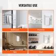 Uscator electric pentru prosoape, Inox, fixare perete, IPX5, 610 x 500 x 102 mm, 6 elementi, temporizator, LCD, Argintiu
