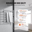 Uscator electric pentru prosoape, Inox, fixare perete, IPX5, 610 x 500 x 102 mm, 6 elementi, temporizator, LCD, Argintiu