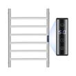 Uscator electric pentru prosoape, Inox, fixare perete, IPX5, 610 x 500 x 102 mm, 6 elementi, temporizator, LCD, Argintiu