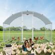 Cotet pentru pasari si animale mici, Vevor Dome 200 x 300 x 200 cm, Acoperis PE, Usa intrare