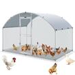 Cotet pentru pasari si animale mici, Vevor Dome 200 x 300 x 200 cm, Acoperis PE, Usa intrare
