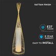 Lampa de podea Rattan, E27, Inaltime 1m, max 60W