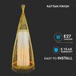 Lampa de podea Rattan, E27, Inaltime 1.5 m, max 60W