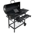 Gratar cu capac pentru gradina Lund 99512, dimensiune gratar 71x35 cm, termometru
