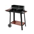 Gratar pentru carbuni cu suport lemn, Lund Barbeque, suprafata gril 48 x 28 cm