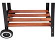 Gratar pentru carbuni cu suport lemn, Lund Barbeque, suprafata gril 48 x 28 cm