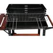 Gratar pentru carbuni cu suport lemn, Lund Barbeque, suprafata gril 48 x 28 cm