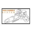 Pistol pneumatic, Dedra Pansam A533162, cuplu 570 Nm, 1/2", 7500 rpm, Twin Hammer