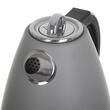 Fierbator electric, capacitate 1.5 l, putere 2200 W, Gri, filtru anticalcifiere, Inox