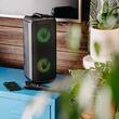 Boxa portabila cu microfon, Radio FM, Karaoke, Bluetooth, SD. Aux, USB, 2x5 W, Iluminare LED RGB