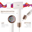 Uscator de par de mare viteza 1600 W, Functie Ionizare, 3 temperaturi, 2 viteze, motor fara perii, Afisaj led color