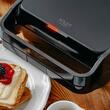 Sandwich maker 2in1, 1100W, Placi Antiaderente si detasabile, Negru