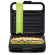Sandwich maker 2in1, 1100W, Placi Antiaderente si detasabile, Negru