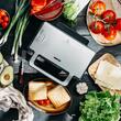 Sandwich maker 2in1, 1400W, Placi Antiaderente si detasabile, Indicator luminos, Argintiu