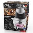Tocator de legume, 300 W, Bol sticla 1.2 l, 4 lame inox, Protectie la supraincalzire