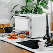 Cuptor electric 1800 W, 48 l, Temperatura reglabila 90-230 ° C, Timp reglabil, Rotisor, Tava si grilaj copt, Alb