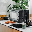 Cuptor electric 2000 W, 60 l, Temperatura reglabila 90-230 ° C, Timp reglabil, Rotisor, Tava si grilaj copt, Negru