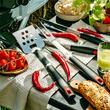Set 3 ustensile pentru gratar, Otel inoxidabil, Spatula, Furculita, Cleste