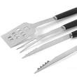Set 3 ustensile pentru gratar, Otel inoxidabil, Spatula, Furculita, Cleste