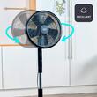 Ventilator cu picior, 55 W, 3 x viteze, Reglabil inaltime 113 -137 cm, functie oscilatie