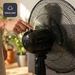 Ventilator cu picior, 45 W, 3 x viteze, Reglabil inaltime 108 -132 cm, functie oscilatie, Negru