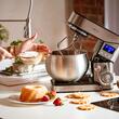 Mixer planetar, 2000 W, 6 viteze, Bol Inox 5 l, ecran LCD, Argintiu