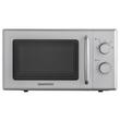 Cuptor cu microunde Daewoo 700 W, capacitate 20 l, Argintiu, Dezghetare, Incalzire, Timer, 5 trepte putere
