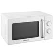 Cuptor cu microunde Daewoo Defrost 700 W, capacitate 20 l, Timer, Negru, Panou de comanda mechanic, Alb