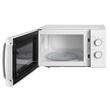 Cuptor cu microunde Daewoo Defrost 700 W, capacitate 20 l, Timer, Negru, Panou de comanda mechanic, Alb
