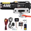 Troliu electric cu cablu sintetic Vevor 12V, capacitate 2045 kg, Lungime cablu 13 m, Telecomanda, IP55