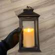 Felinar cu led Strend Pro Bronz, 3xAAA, plastic, 14x14x33 cm
