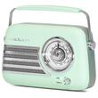 Radio Retro FM portabil, Acumulator Li-Ion, Bluetooth, USB, AUX, Putere 30W, 210 x 80 x 160mm, Verde