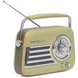 Radio Retro FM portabil, Acumulator Li-Ion, Bluetooth, USB, AUX, Putere 30W, 210 x 80 x 160mm, Maro
